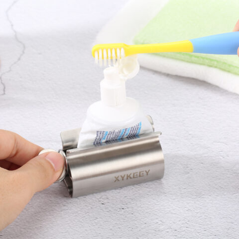 2 pack Toothpaste Tube Squeezer, Toothpaste Seat Holder Stand XYKEEY
