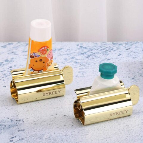 Set of 2 Toothpaste Squeezer Rollers-Gold